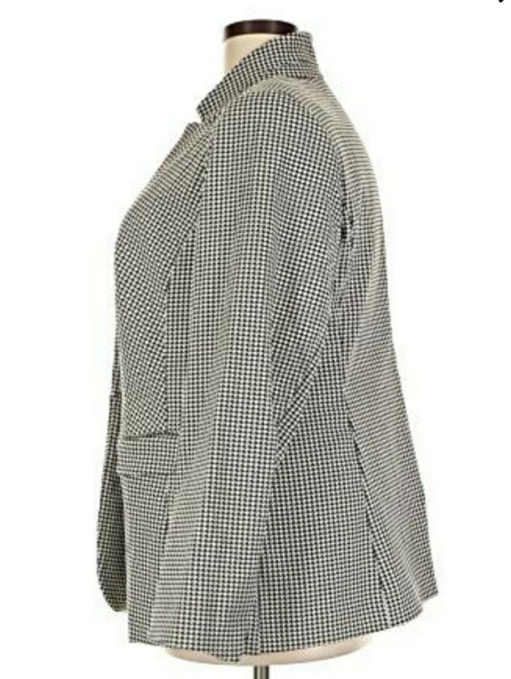 Lane Bryant , Sexy Stretch, Houndstooth Black White Blazer, Size 20 - Picture 4 of 13